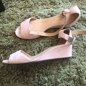 J. crew blush wedge heels